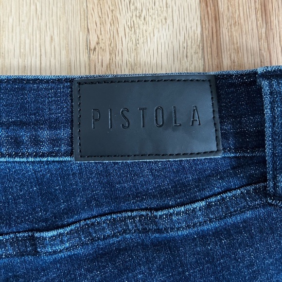 PISTOLA monroe cigarette crop high rise straight leg jeans dark wash size 32 - Picture 14 of 15